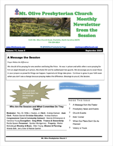 September Newsletter from Session